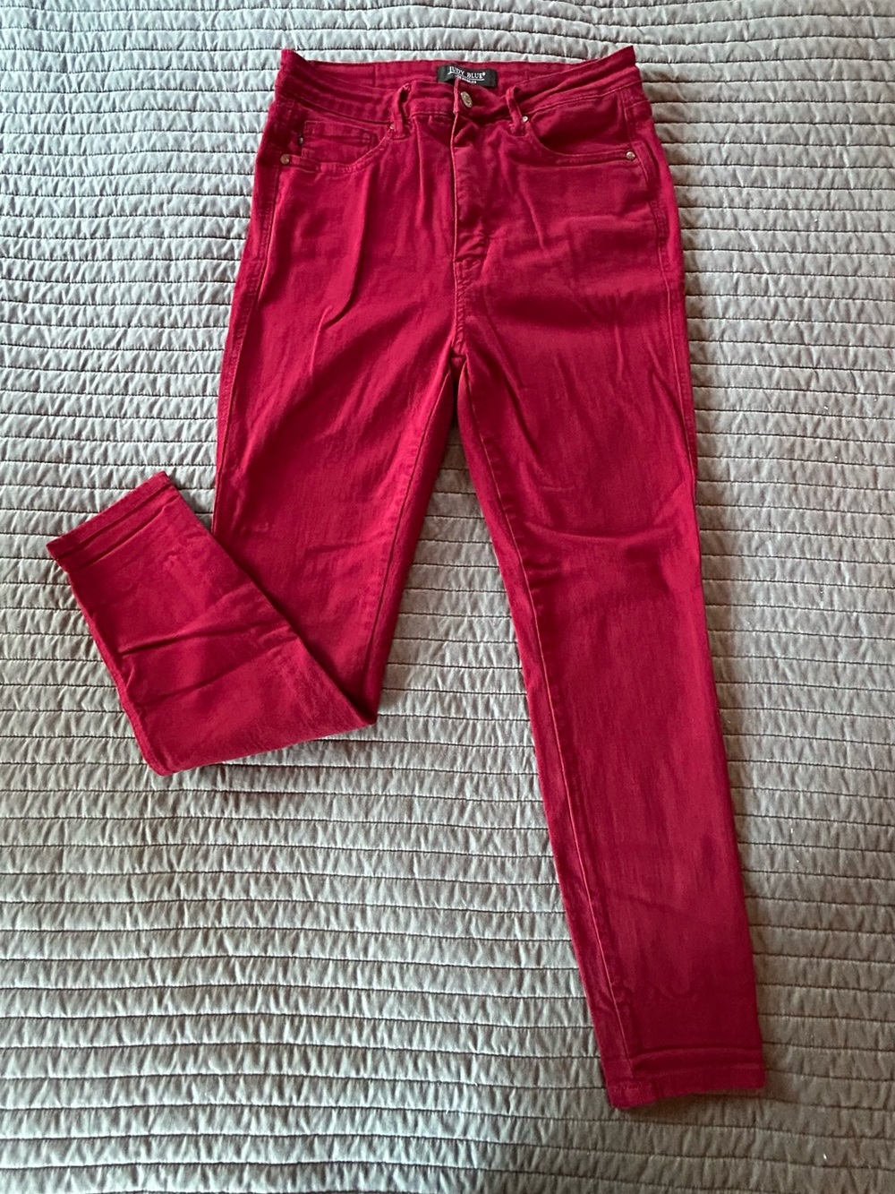 Judy Blue Women's Burgendy Red Skinny Jeans